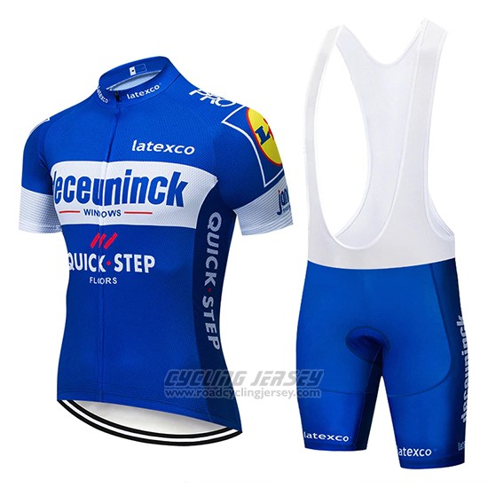 2019 Cycling Jersey Deceuninck Quick Step Blue White Short Sleeve and Bib Short